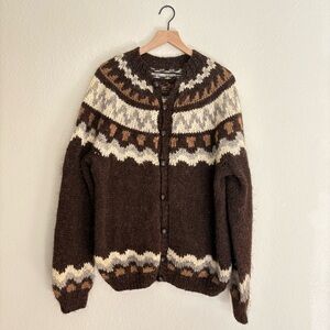 Vintage Hand Knit Fisherman Cardigan